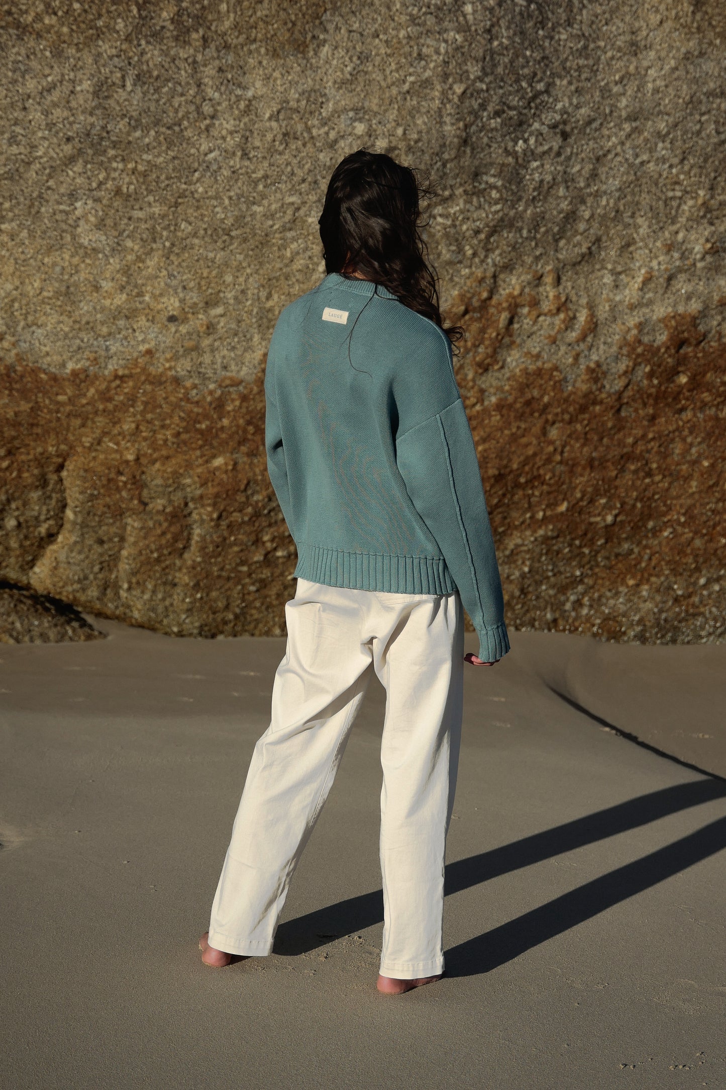 Heavy Knit Sweater - Ocean Petrol