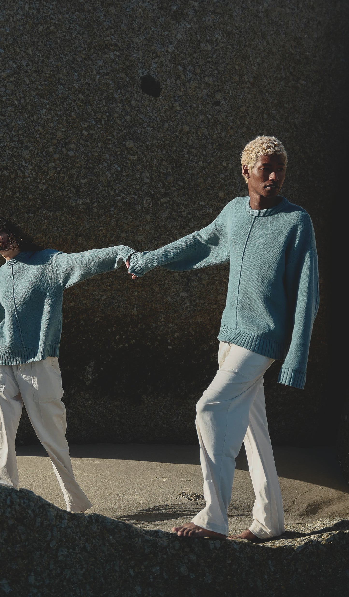 Heavy Knit Sweater - Ocean Petrol