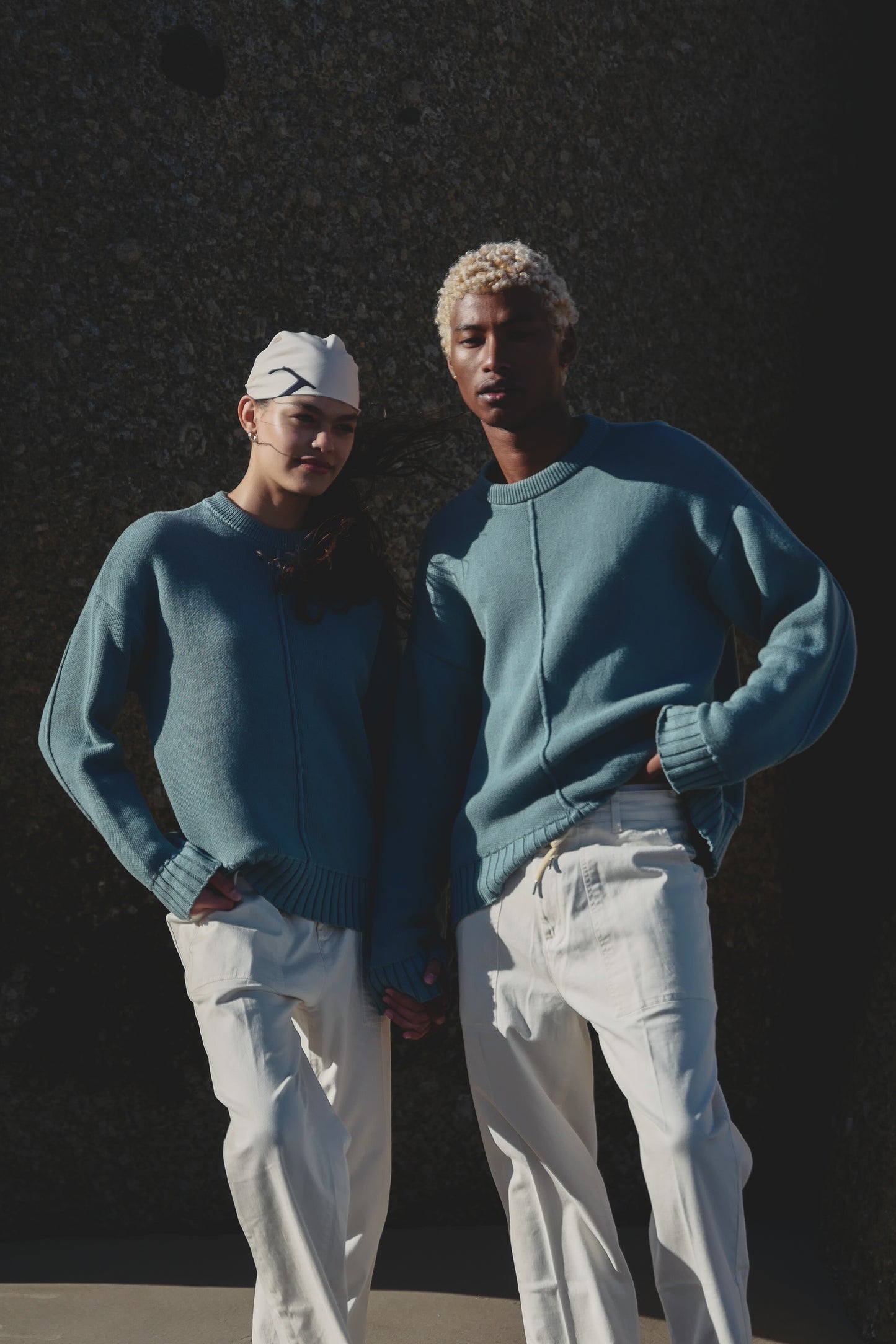 Heavy Knit Sweater - Ocean Petrol